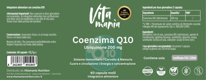 Vitamania Coenzima Q10 200 mg - 60 capsule molli