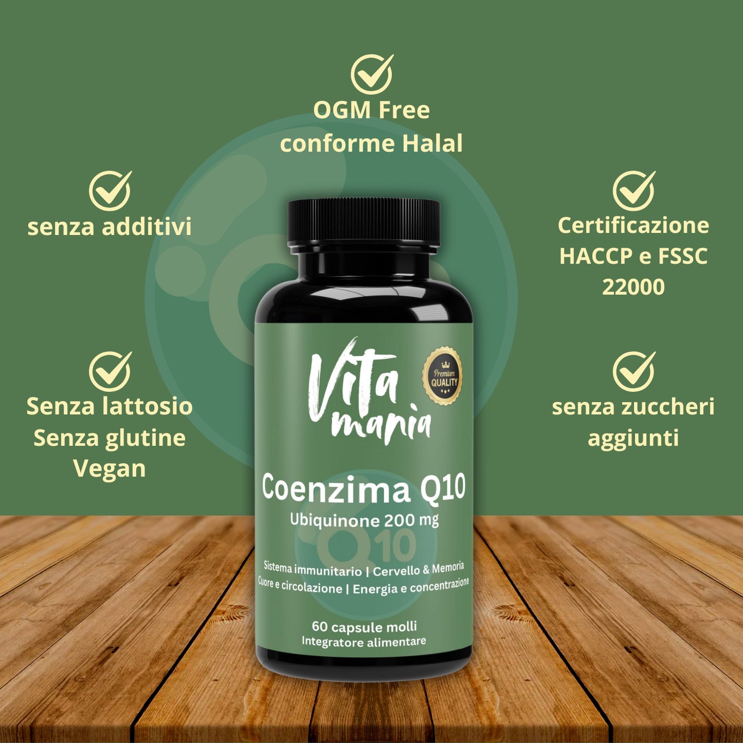 Vitamania Coenzima Q10 200 mg - 60 capsule molli